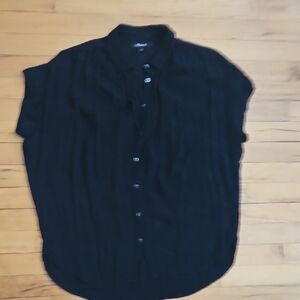 Madewell Women's Black Button Down Shirt